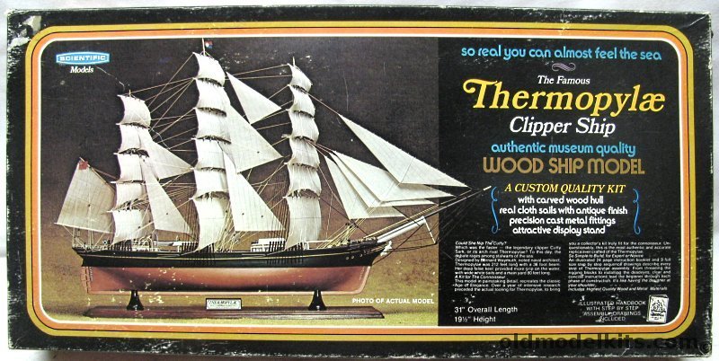Scientific Thermoopylae Clipper Ship - 31 inch Wood and Metal Ship Kit, 182 plastic model kit